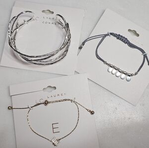 LC Lauren Conrad Silver and Gold Bracelet Set